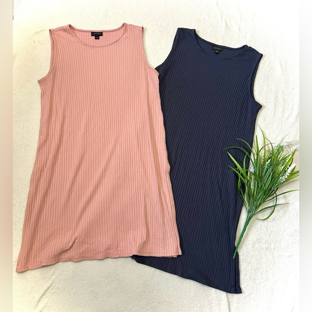 Set of 2 J. Jill Wearever Rib Knit Shift Dress/Tunic Top - Medium